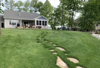 nice lawn and house